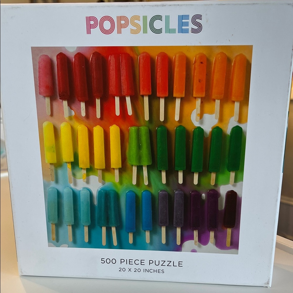 Colorful Popsicles 500 Piece Puzzle by Galison